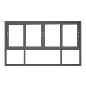 6mm Overlapping Length Aluminium Three Track Sliding Windows for Advanced