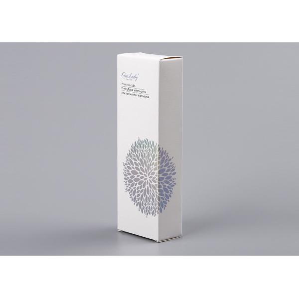 White Ivory Board Paper Packaging Boxes With Hot Laser Silver And Matte