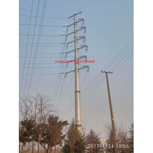Galvanized Electric Transmission Tower Arc Welding Durable Q235 Q235