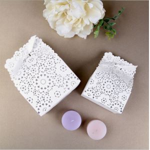 Buy cheap Hollow Luxurious Wedding Candy Box , White Personalized Candy Boxes from wholesalers