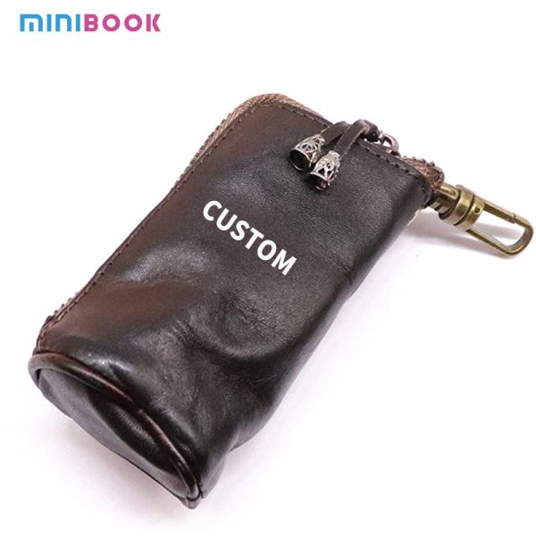 Buy cheap Vintage Cowhide Leather Keychain Coin Purse for Women Men Advantage-Low MOQ Mix Models from wholesalers