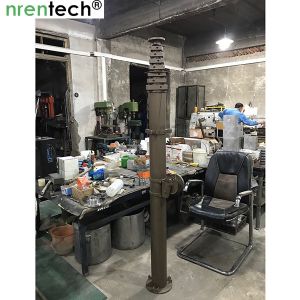 10m aluminum telescoping mast/manual crank winch telescopic mast/ push