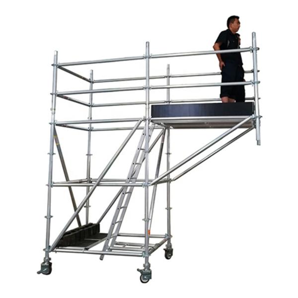 Quality 50.8mm Diameter Cantilever Aluminium Scaffold Tower Mobile Ring Lock Type Scaffolding for sale