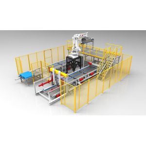 Buy cheap Pneumatic Robot Case Beverage Palletizer Machine Programmable Customized from wholesalers