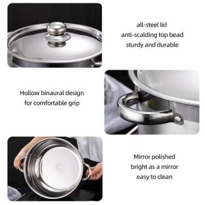 Hot Selling Kitchen Cooking Pot Set Stainless Steel Soup & Stock Pots Cookware