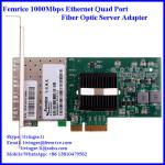 Buy cheap 1Gbps 4 ports Ethernet PCI Express 4 fiber optical Server network adapter, SFP Slot from wholesalers
