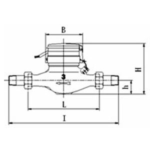 Impeller Multijet Water Meter With Pulse Emitter For Remote Reading Of Cold