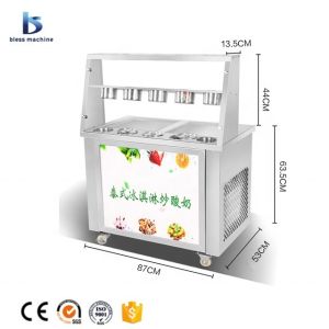 Ice Cream Roll Making Equipment with International Brands Compressor in Thailand