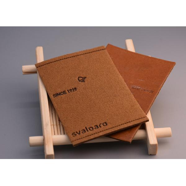 Quality Embossed Recessed Logo Jean Leather Patches Custom For Garments for sale