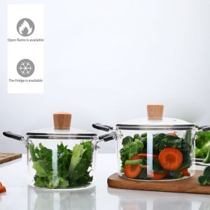 Buy cheap Microwave Heating Transparent Borosilicate Glass Soup Pot product