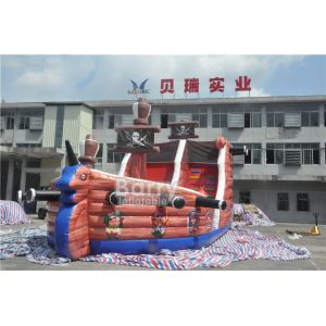 Buy cheap Attractive Commercial Inflatable Combo Pirate Ship , Bouncy Castle Slide With Obstacle Course from wholesalers