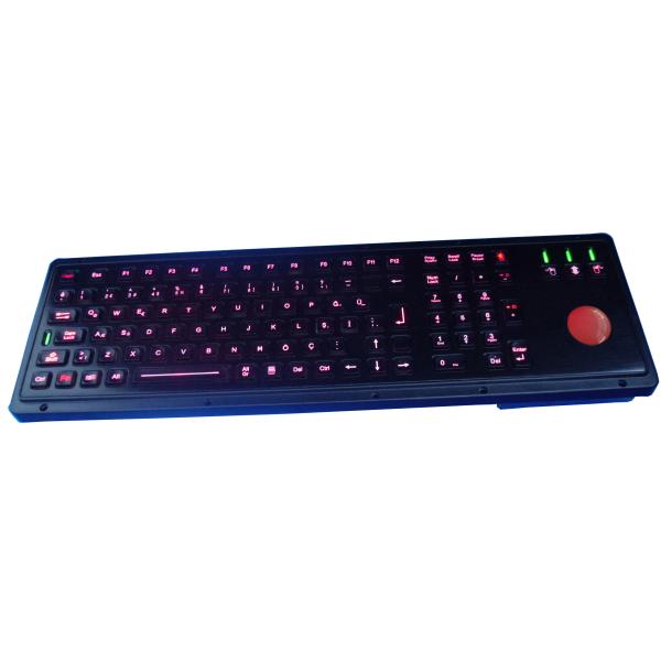 Buy cheap Turkish scrachproof illuminated ruggedized keyboard with numeric keypad , trackball from wholesalers