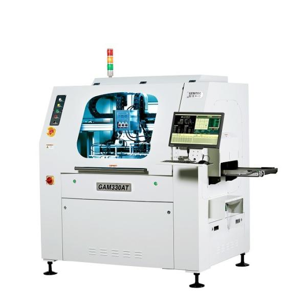 China Genitec Spindle 100mm/s Cnc Pcb Router Machine CCD AC220V Dual Table For Depaneling GAM330AT on sale China Genitec Spindle 100mm/s Cnc Pcb Router Machine CCD AC220V Dual Table For Depaneling GAM330AT on sale