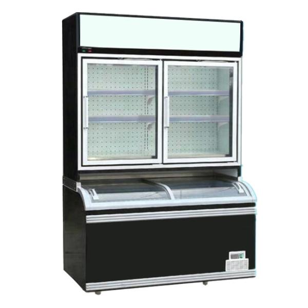 Buy cheap 900L Multipurpose Double Glass Door Upright Freezer from wholesalers