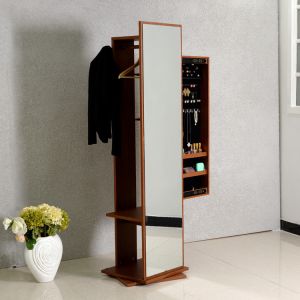 Buy cheap Retro Rotatable 172cm Coat Rack Mirror Jewelry Armoire from wholesalers