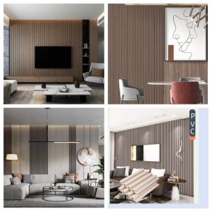 Buy cheap Modern Design WPC Laminated Fluted Flat Wall Solid Panel for Indoor Fence Decoration from wholesalers