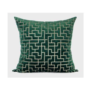 Buy cheap Forest Green Decorative Throw Pillows Geometric Embroidered 100% Velvet from wholesalers
