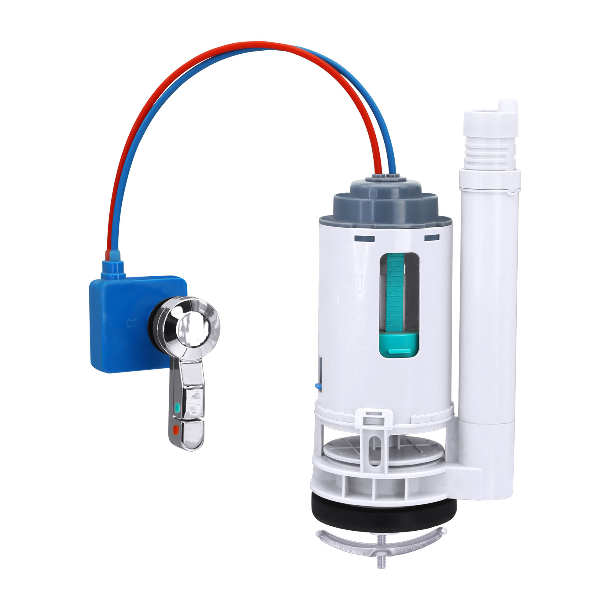 Buy cheap Adjustable ABS cable control bathroom fixtures with dual-flush toilet valve from wholesalers