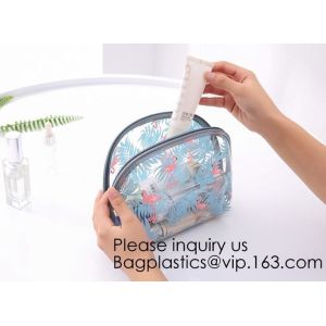 Custom Printing Recycled Soft Pvc Zipper Cosmetic Pouch,Transparent Customer