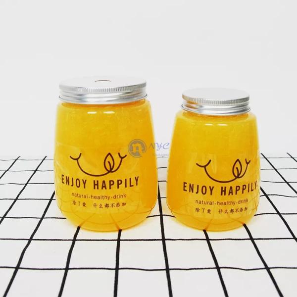 Quality 350ml 500ml U Shape Empty Plastic Bottle Transparent Boba Tea PET Beverage Bottles for sale