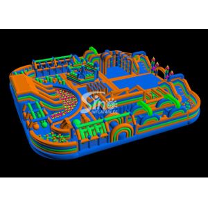 Buy cheap 35x35m kids N adults giant indoor inflatable theme park with pop obstacle courses inside from China inflatable factory from wholesalers