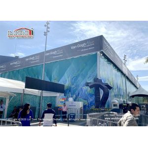 China Double PVC Fabric Cube Structure Tent 25x50m With 8m Height For Van Gogh Art Exhibition on sale