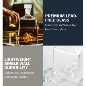 Buy cheap 500ml Clear Glass Whiskey Decanter Dispenser for Liquor Hot Stamping Surface Handling from wholesalers