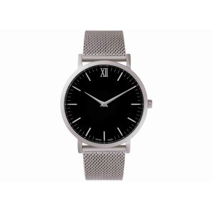 Buy cheap Custom Silver Stainless Steel Watch Mesh Strap With Black Face from wholesalers