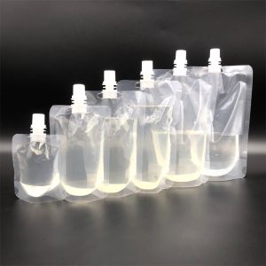 Buy cheap Custom Printed Logo Drink Spout Pouch Plastic Foldable Food Grade Stand Up Liquid Pouch With Handle from wholesalers