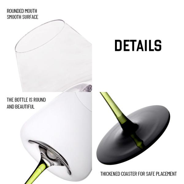 Custom Logo 4-Pack 12oz Lead-Free Crystal Clear Wine Glasses - Durable & Stylish for Any Occasion