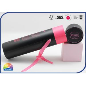 Buy cheap Wine Bottle Paper Packaging Tube Matte Lamination With Ribbon Handles from wholesalers