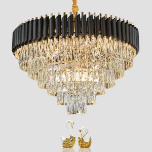 Buy cheap G4 Light Source Diameter 100cm Modern Gold Crystal Raindrop Chandelier from wholesalers