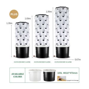Buy cheap Large Size Tower Shape Hydroponic Growing System for Home Use with 30L Water Tank and 8 Layers from wholesalers