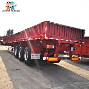 Buy cheap Containers Flatbed Wall 600mm 13M 40FT Drop Side Semi Trailer from wholesalers