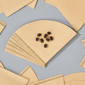 Natural Brown Cone Coffee Filters Conical Shaped Pour Over Coffee Dripper