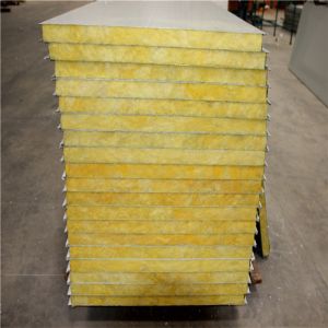 Buy cheap fireproof 50mm glass wool prefabricated house wall panel 1150-50-0.376mm from wholesalers