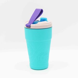 Buy cheap BPA Free Couples Water Bottles 460ml Silicone Coffee Mug with Rope from wholesalers