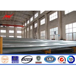 Buy cheap 12m Q345 Bitumen Electrical Power Pole , Polygonal Steel Transmission Pole from wholesalers