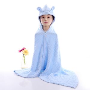 Buy cheap Multifunctional Muslin Hooded Towel , Infant Hooded Towel Super Absorbent from wholesalers