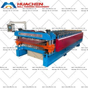 Buy cheap Chain Drive Double Deck Roll Forming Machinery With 45 Steel Quenching And Plating Rollers Shafts from wholesalers