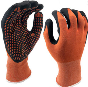 Buy cheap Coated Nitrile Dots Personal Protective Equipment Gloves Nylon Spandex Liner from wholesalers