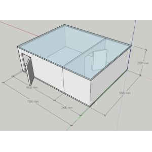 Cold Storage Room Custom Walk-In Cooler / Freezer Combo With Remote Refrigeratio