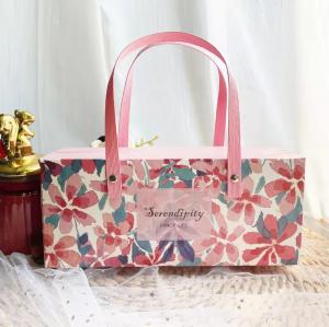 Buy cheap Ribbon Bow Floral Kraft Paper Shopping Bag Clothes Footwear Packaging Box product