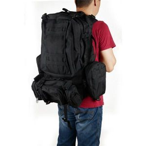 Buy cheap Black Army Backpack / Tactical Hiking Backpacks With 3 Molle Bags from wholesalers
