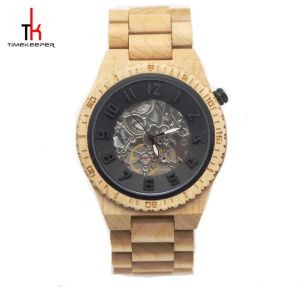 Buy cheap Luxury Maple Wood Automatic Wrist Watch With Time Display Function from wholesalers