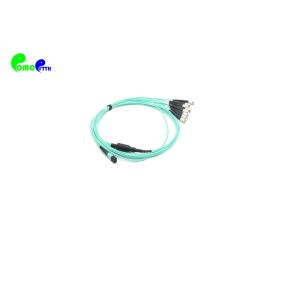 Buy cheap MPO Trunk Cable OM3 8 Fibers Pre - terminated MPO Female to FC UPC OM3 8 Fibers Fanout 2.0mmWith Aque LSZH Jacket from wholesalers