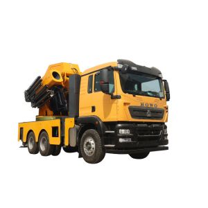 China 80T Telescopic Boom Crane Truck Mounted Folding Arm Crane on sale