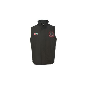Buy cheap Thermal Black 413g Fleece Jacket Sleeveless With Embroidery from wholesalers