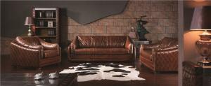 Buy cheap Compact Comforatble Leather Sofa Loveseat , Pure Leather Couches Relax Style product