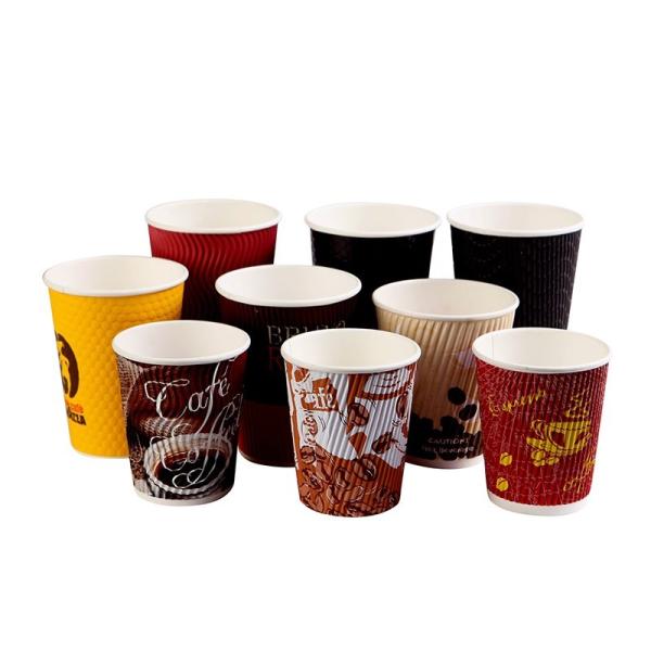 Buy cheap PE Coated Stable Triple Wall Coffee Cups 8 Oz Biodegradable Paper Cups from wholesalers